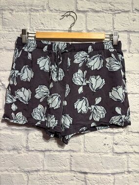 GAP Navy Shorts with Light Blue Floral Print Small